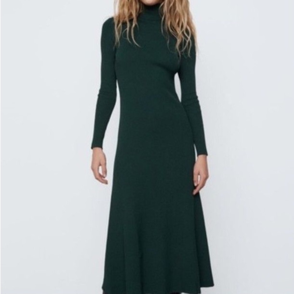 Mock midi dress long sleeve